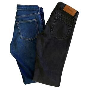 Lot of 2 Acne Studios Size 25 Jeans Hex Black Flex Raw Reform Blue Slim Fit